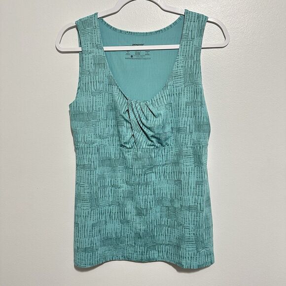 PATAGONIA Green Bandha Stretch Sleeveless Outdoor Athletic Tank Top Size Large - Picture 1 of 9